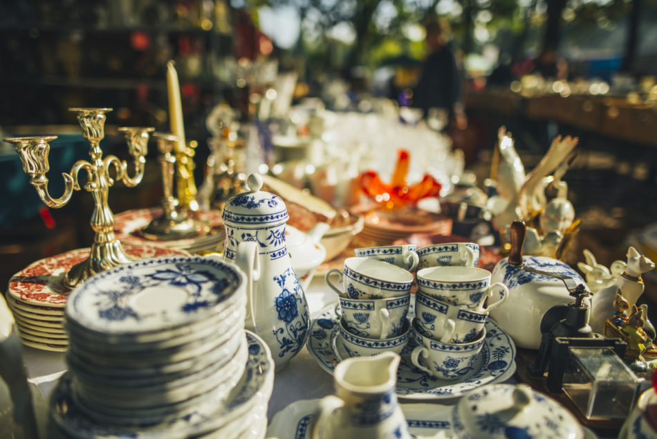 Some beautiful pieces for sale at a flea market