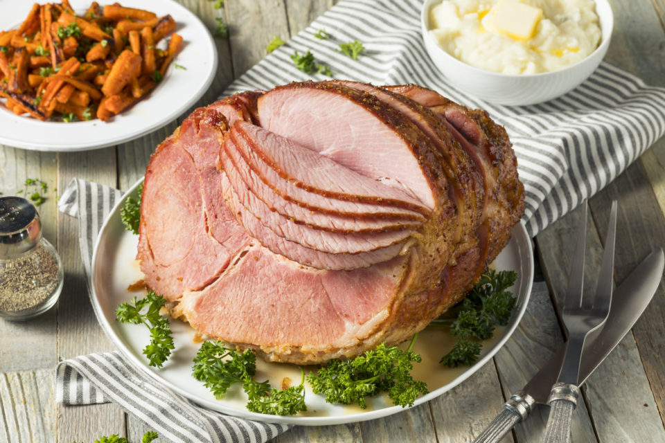 Homemade Glazed Easter Spiral Cut Ham