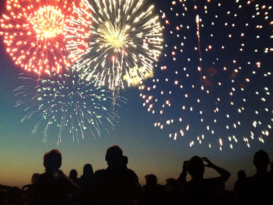 A Fourth of July fireworks display