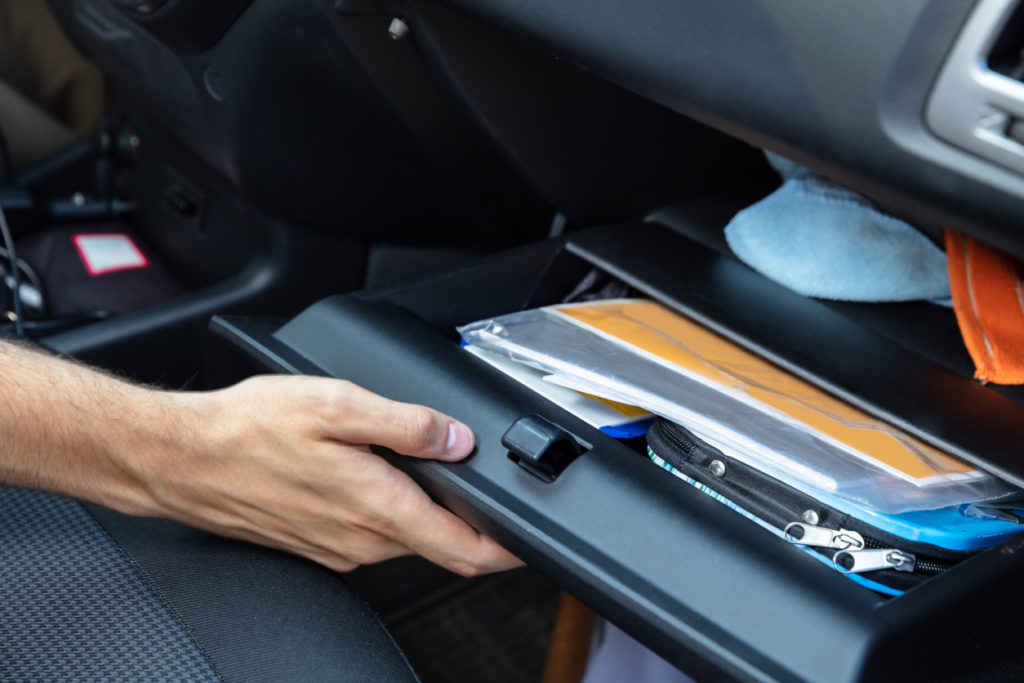 Driver Hand Opening Glovebox Compartment